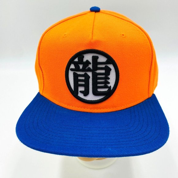 Dragon Ball Z Orange Blue Brim Snapback Hat Cap One Size Fits Most - Picture 2 of 7